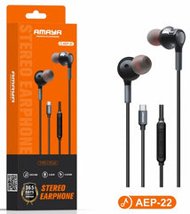 AMAYA AEP-22 Stereo Earphones: Precision Sound, Type-C Ready